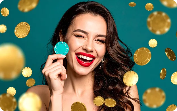 Pin-up “WILD” yazısı və fişlər